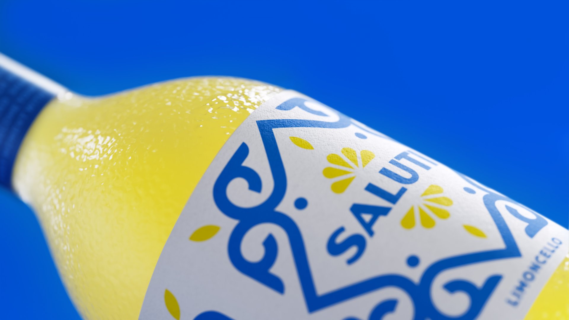 Saluti fles detail